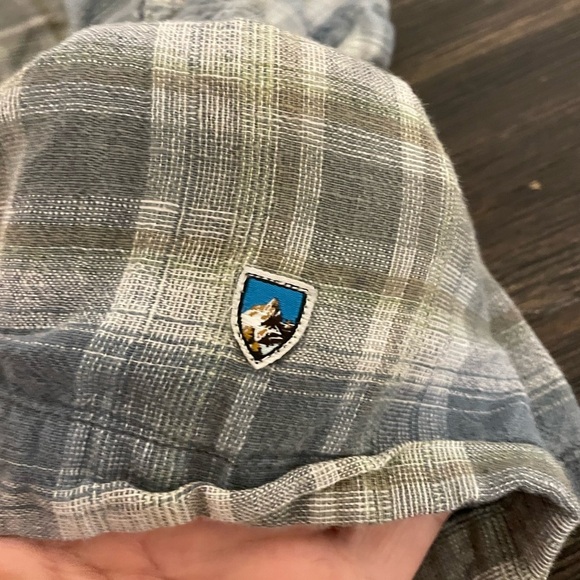 KUHL- men’s skorpio button down plaid short sleeve - Picture 3 of 5
